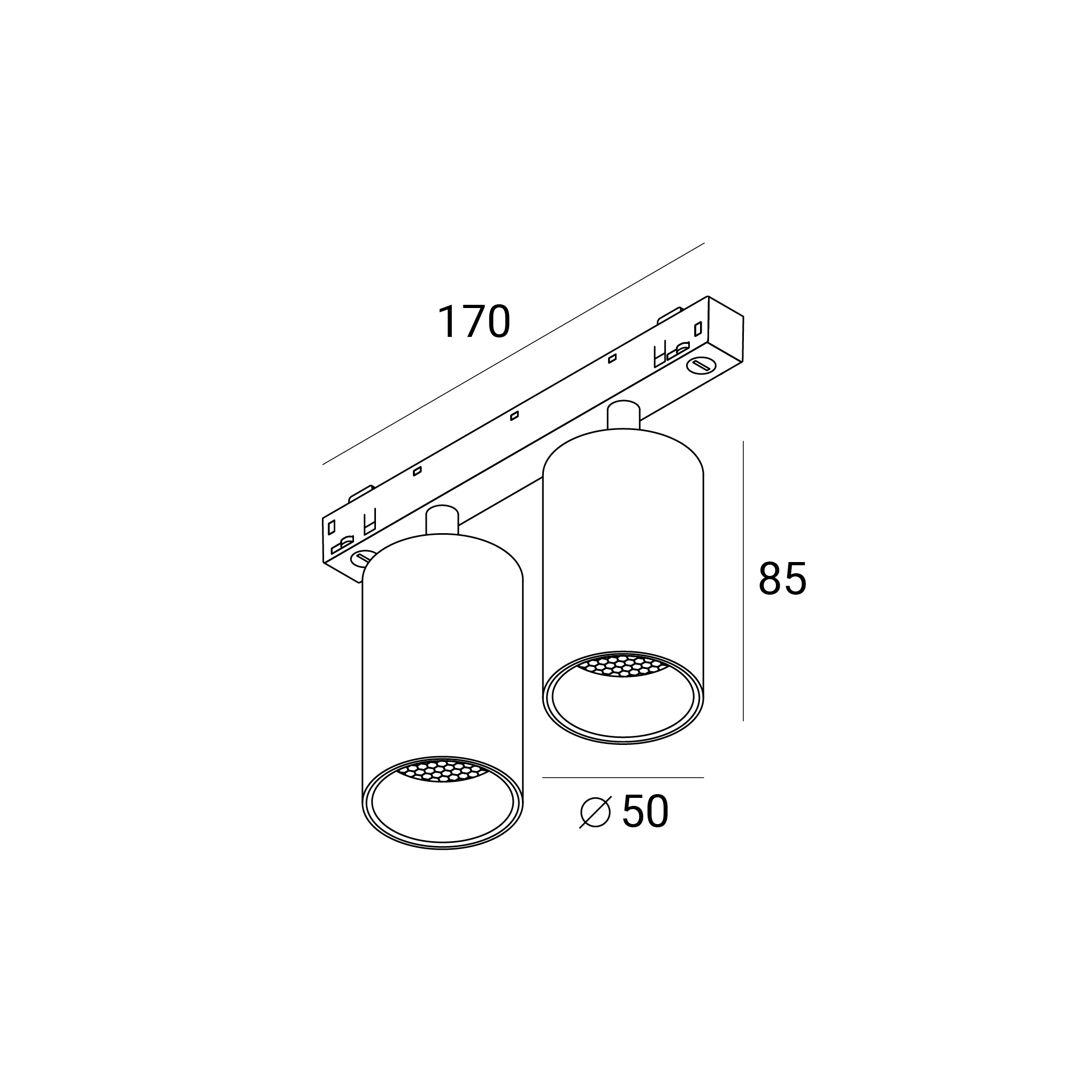 GRAFFIT трековый светильник TWIN-SPOT 2°10Вт — изображение 4