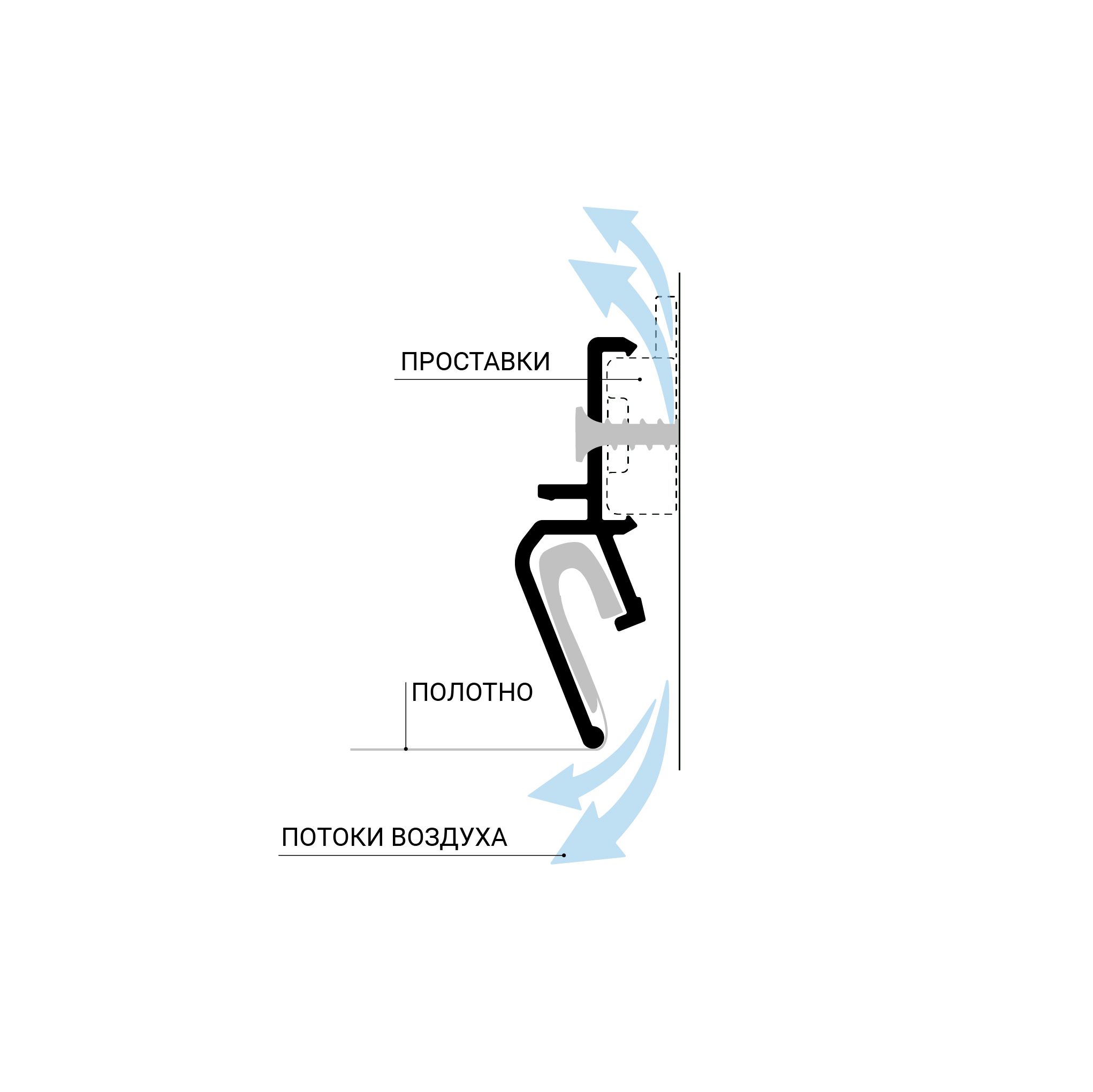 AIRKRAAB теневой вентиляционный профиль 2.0, 2м — изображение 2