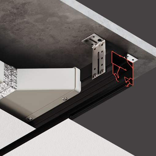 Щелевой диффузор Flexy HOME AIR ECOVENT 01 чёрный