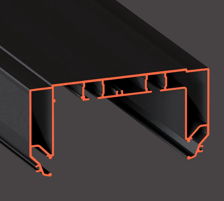 Профиль "Гардина нишевая 2-х рядная Flexy" черная "GARDINA2 05"